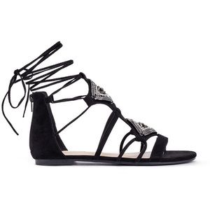 JustFab Lace Up Gladiator Sandals